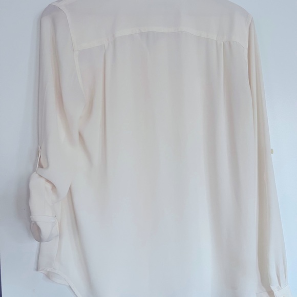 Creamy-white Loft button-down blouse - Picture 3 of 5